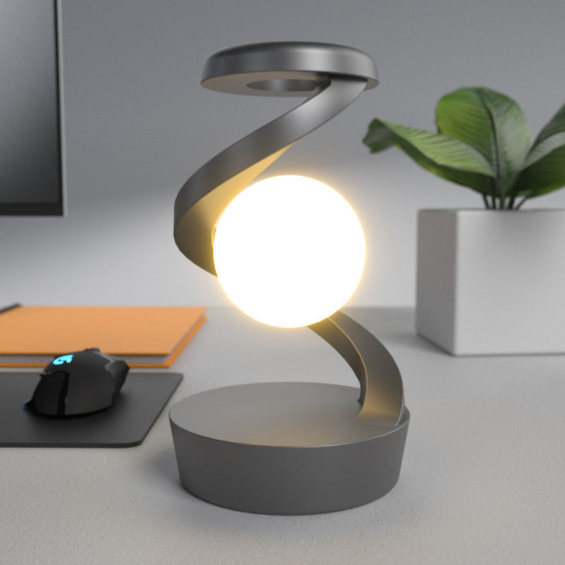 Rotating Moon Desk Lamp with Wireless Charging