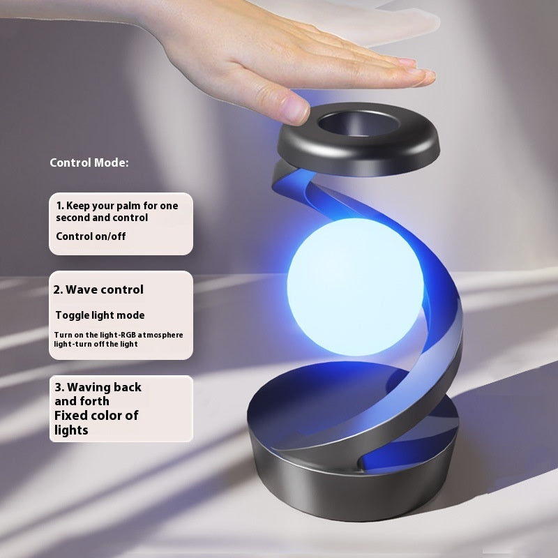 Rotating Moon Desk Lamp with Wireless Charging