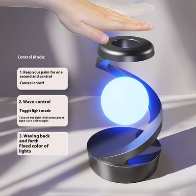 Rotating Moon Desk Lamp with Wireless Charging